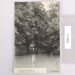 Vintage 1930s Rimaucourt Haut-Marne France River Dam Mill Park B&W Photograph